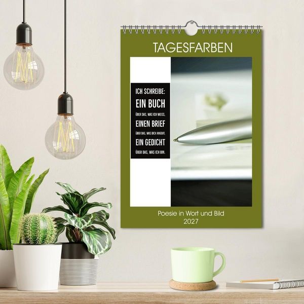 Produktbild: Tagesfarben - Poesie in Wort und Bild (Wandkalender 2027 DIN A4 hoch), CALVENDO Monatskalender