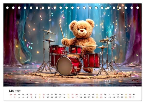 Produktbild: Teddyb&auml;r - klein aber oho (Tischkalender 2027 DIN A5 quer), CALVENDO Monatskalender