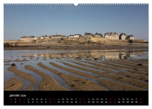Produktbild: Saint-Malo au fil des mois (Calendrier mural 2026 DIN A2 vertical) calendrier de bureau