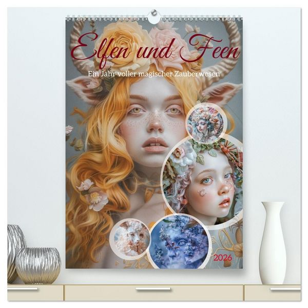 Produktbild: Elfen und Feen (hochwertiger Premium Wandkalender 2026 DIN A2 hoch), Kunstdruck in Hochglanz