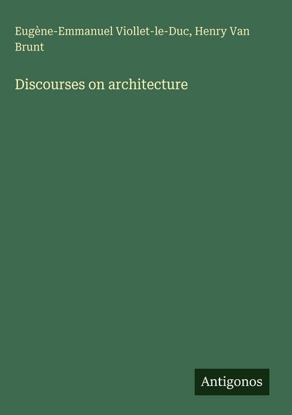 Produktbild: Discourses on architecture