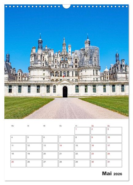 Produktbild: Schl&ouml;sser der Loire - Reiseplaner (Wandkalender 2026 DIN A3 hoch), CALVENDO Monatskalender