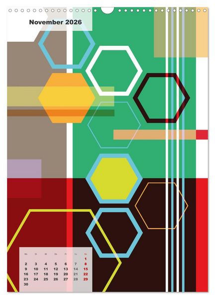 Produktbild: Geometrical ART (Wandkalender 2026 DIN A3 hoch), CALVENDO Monatskalender
