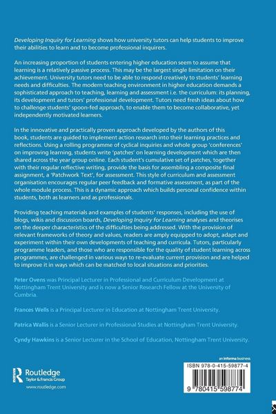 Produktbild: Developing Inquiry for Learning