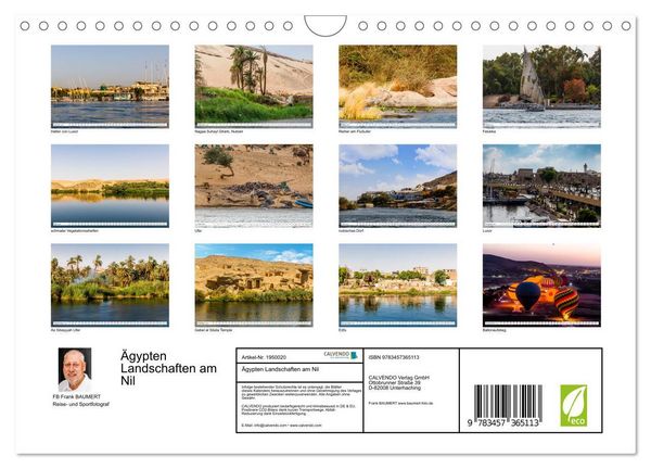 Produktbild: &Auml;gypten Landschaften am Nil (Wandkalender 2026 DIN A4 quer), CALVENDO Monatskalender