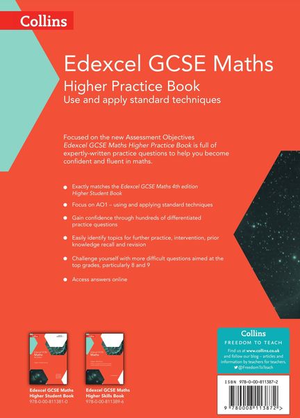 Produktbild: GCSE Maths Edexcel Higher Practice Book