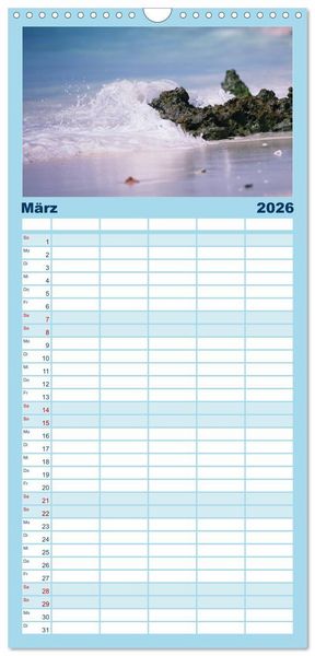 Produktbild: Familienplaner 2026 - Sansibar mit 5 Spalten (Wandkalender, 21 x 45 cm) CALVENDO