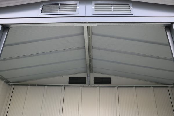 Produktbild: Metall Ger&auml;tehaus 202x123 Gartenhaus Schiebet&uuml;r