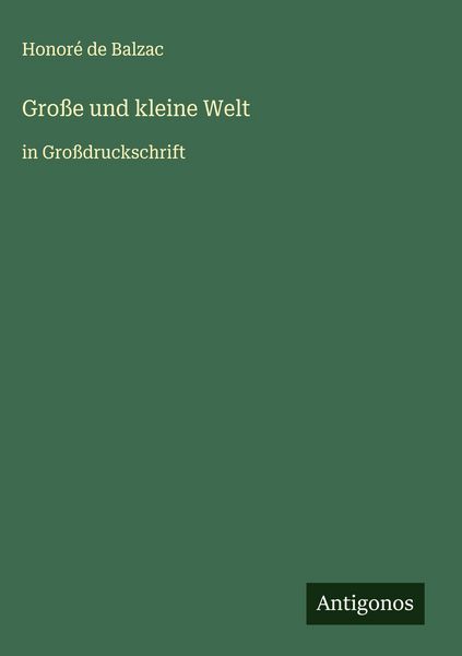 Produktbild: Gro&szlig;e und kleine Welt