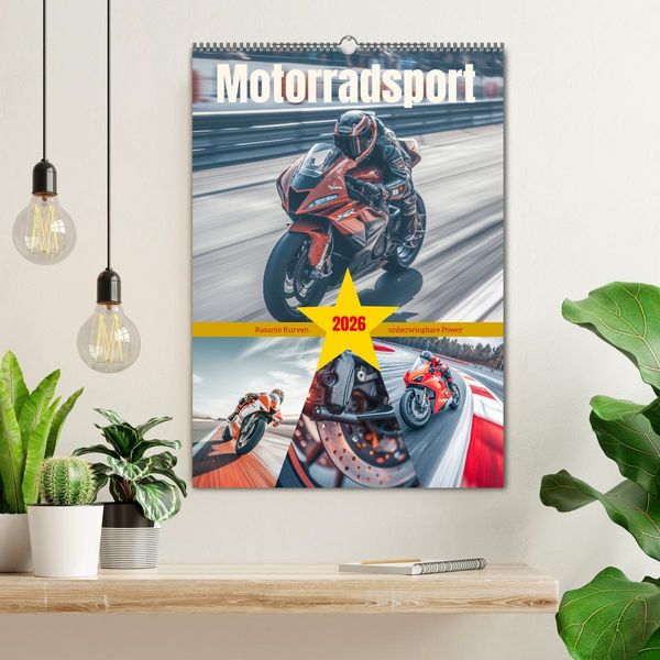 Produktbild: Motorradsport (Wandkalender 2026 DIN A2 hoch), CALVENDO Monatskalender