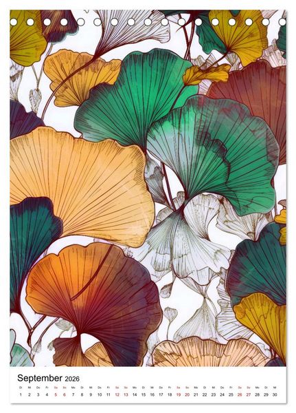 Produktbild: Ginkgo Biloba Sch&ouml;nheit (Tischkalender 2026 DIN A5 hoch), CALVENDO Monatskalender