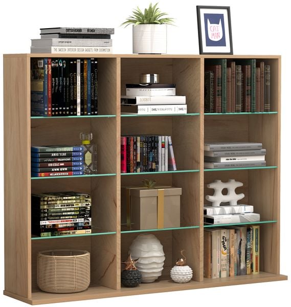 Produktbild: Holz CD DVD Standregal Bücherregal Regal Zilas L