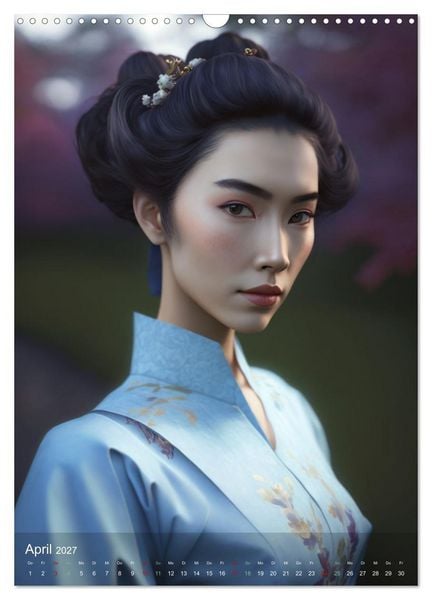 Produktbild: Wundersch&ouml;ne Portraits Japanischer Geishas (Wandkalender 2027 DIN A3 hoch), CALVENDO Monatskalender