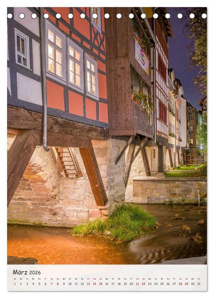 Produktbild: Erfurt - Zwischen Dom und Kr&auml;merbr&uuml;cke (Tischkalender 2026 DIN A5 hoch), CALVENDO Monatskalender
