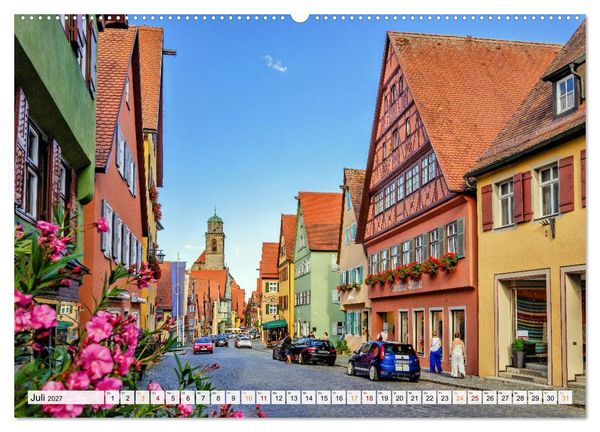 Produktbild: Dinkelsb&uuml;hl - Zw&ouml;lf Momente in der Altstadt (hochwertiger Premium Wandkalender 2027 DIN A2 quer), Kunstdruck in Hochglanz