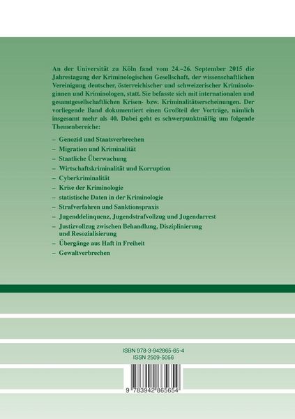 Produktbild: Krise &ndash; Kriminalit&auml;t &ndash; Kriminologie
