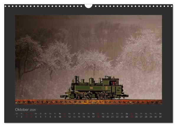 Produktbild: Dampflokomotiven in Spur N (Wandkalender 2026 DIN A3 quer), CALVENDO Monatskalender