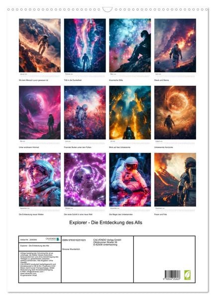 Produktbild: Explorer - Die Entdeckung des Alls (Wandkalender 2026 DIN A2 hoch), CALVENDO Monatskalender