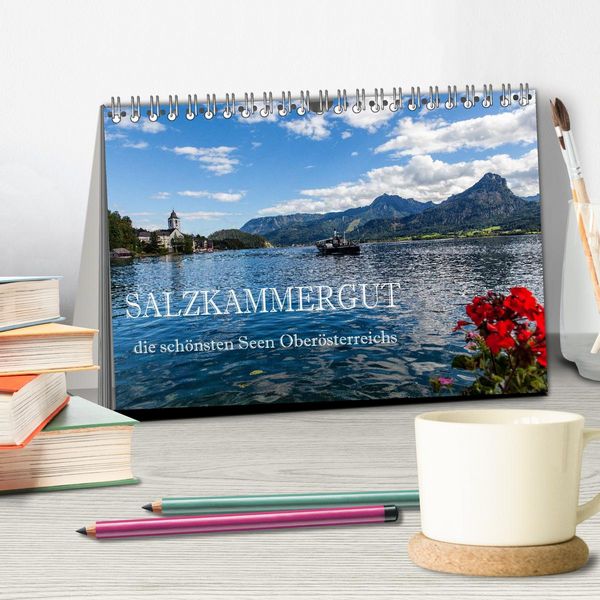 Produktbild: Salzkammergut - Die sch&ouml;nsten Seen Ober&ouml;sterreichs (Tischkalender 2026 DIN A5 quer), CALVENDO Monatskalender
