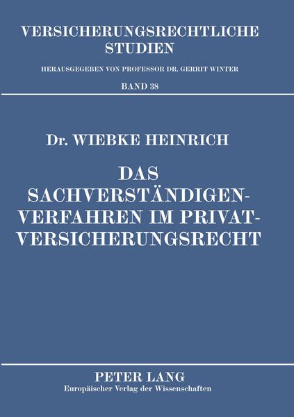 Produktbild: Das Sachverst&auml;ndigenverfahren im Privatversicherungsrecht
