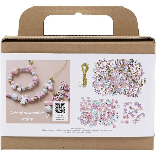 Produktbild: Creativ Company DIY Sets Beads Mini Kreativ Mix Schmuck, Pastellfarben, Kreativ Box
