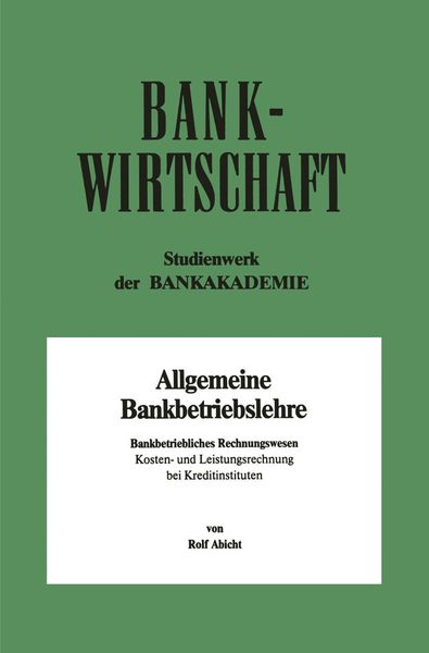 Produktbild: Bankbetriebliches Rechnungswesen