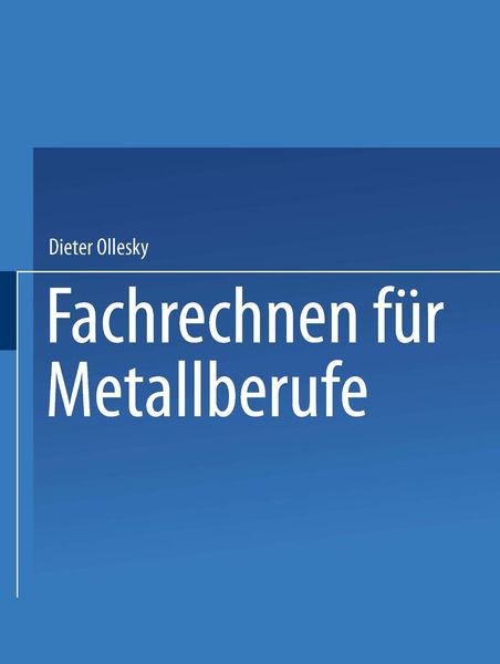 Produktbild: Fachrechnen f&uuml;r Metallberufe