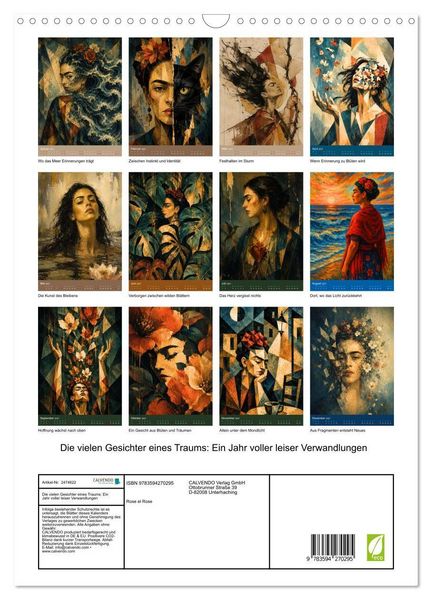 Produktbild: Die vielen Gesichter eines Traums: Ein Jahr voller leiser Verwandlungen (Wandkalender 2027 DIN A3 hoch), CALVENDO Monatskalender