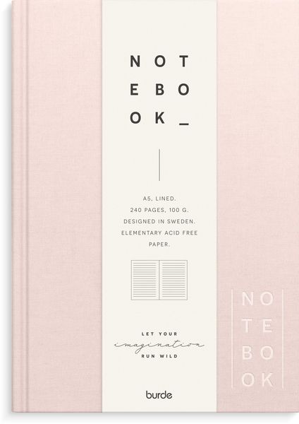 Produktbild: Burde Notizbuch Textil pink liniert A5
