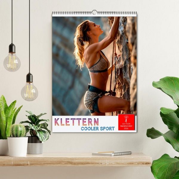 Produktbild: Klettern - cooler Sport (Wandkalender 2026 DIN A2 hoch), CALVENDO Monatskalender