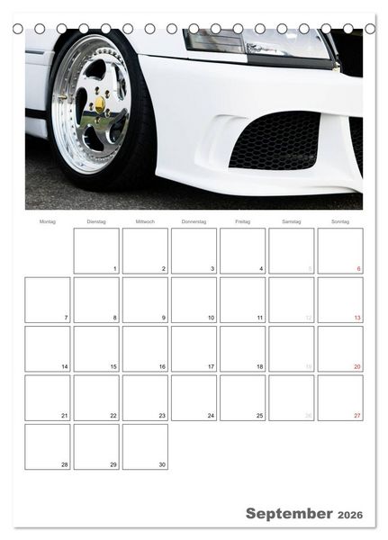 Produktbild: Tuning Power Planer (Tischkalender 2026 DIN A5 hoch), CALVENDO Monatskalender