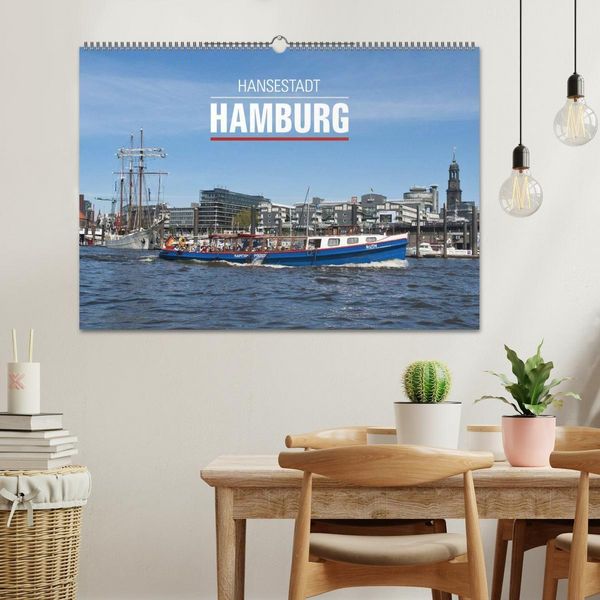 Produktbild: Hansestadt Hamburg (Wandkalender 2027 DIN A2 quer), CALVENDO Monatskalender