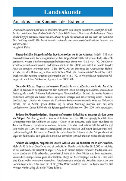 Produktbild: Antarktis - Ein Reise-, Lese- und Informationsbuch über den Kontinent am Südpol