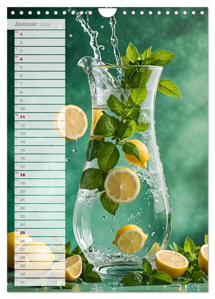 Produktbild: Vitalit&auml;t im Glas - Erfrischende Momente mit Infused Water Kreationen (Wandkalender 2026 DIN A4 hoch), CALVENDO Monatskalender