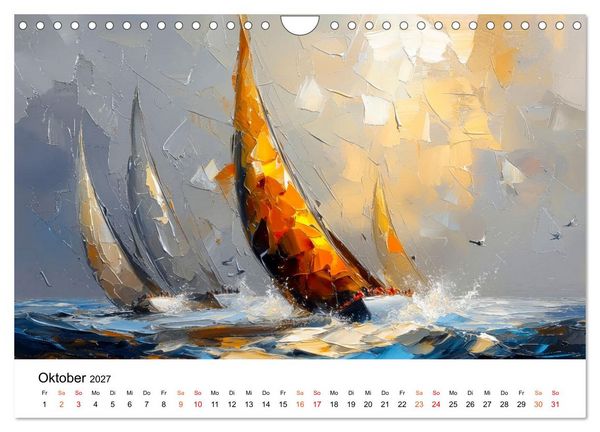 Produktbild: Segeln - Tanz mit dem Wind (Wandkalender 2027 DIN A4 quer), CALVENDO Monatskalender