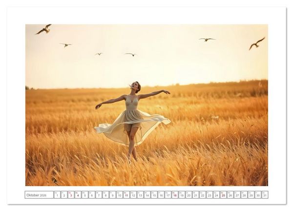 Produktbild: Fl&uuml;gel aus Licht - Ballett in der Poesie der Natur (Wandkalender 2026 DIN A3 quer), CALVENDO Monatskalender