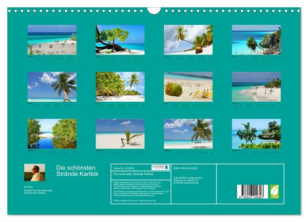 Produktbild: Die sch&ouml;nsten Str&auml;nde Karibik (Wandkalender 2026 DIN A3 quer), CALVENDO Monatskalender