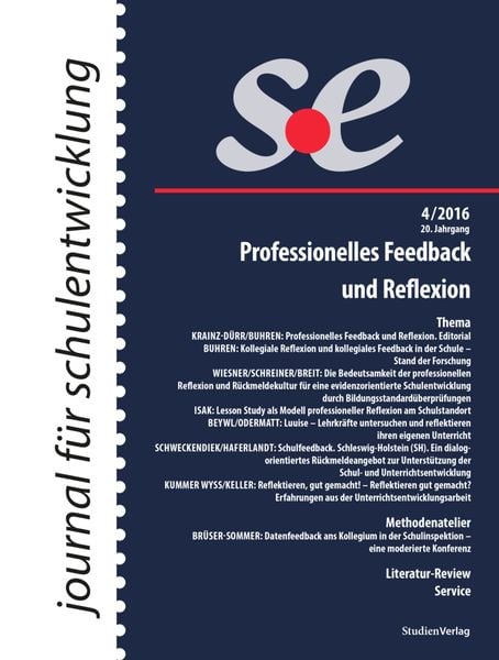 Produktbild: Journal f&uuml;r schulentwicklung 4/2016