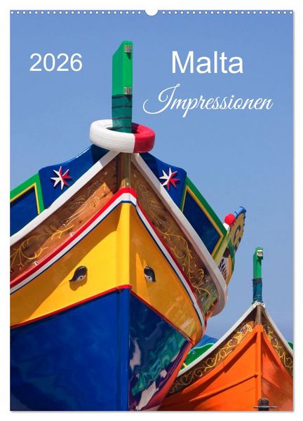 Produktbild: Malta Impressionen (Wandkalender 2026 DIN A2 hoch), CALVENDO Monatskalender