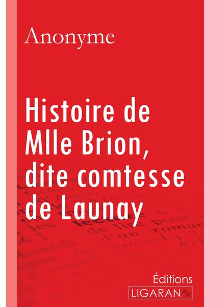 Produktbild: Histoire de Mlle Brion, dite comtesse de Launay