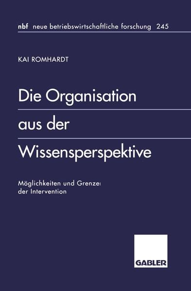 Produktbild: Die Organisation aus der Wissensperspektive