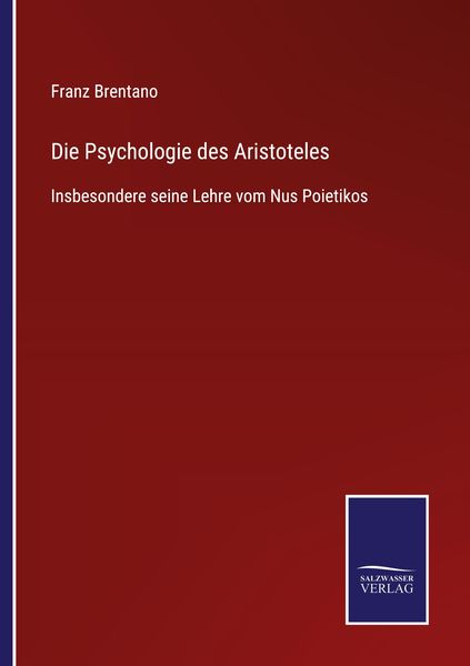 Produktbild: Die Psychologie des Aristoteles