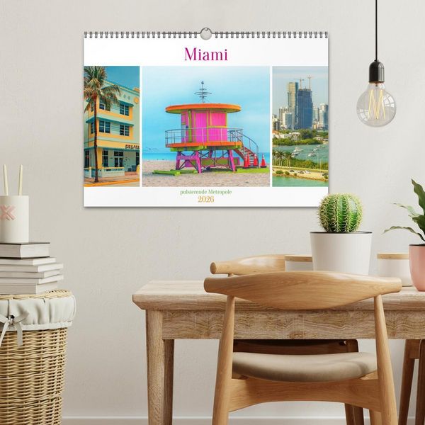 Produktbild: Miami - pulsierende Metropole (Wandkalender 2026 DIN A3 quer), CALVENDO Monatskalender