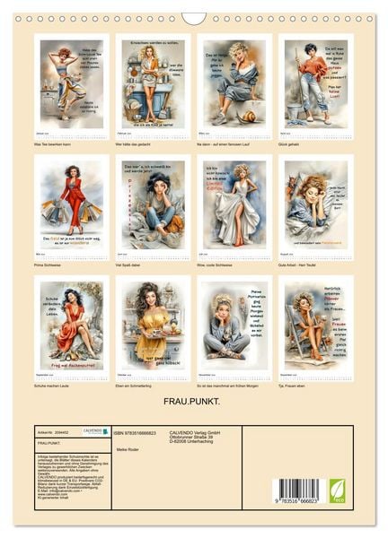 Produktbild: FRAU.PUNKT. (Wandkalender 2026 DIN A3 hoch), CALVENDO Monatskalender