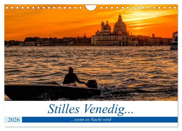 Produktbild: Stilles Venedig wenn es Nacht wird (Wandkalender 2026 DIN A4 quer), CALVENDO Monatskalender