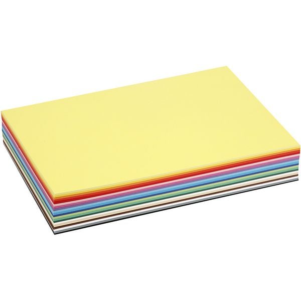 Produktbild: Creativ Company Farbkarton, A4, Blatt 210x297 mm, 180 g, sortierte Farben, 300 Blatt sortiert