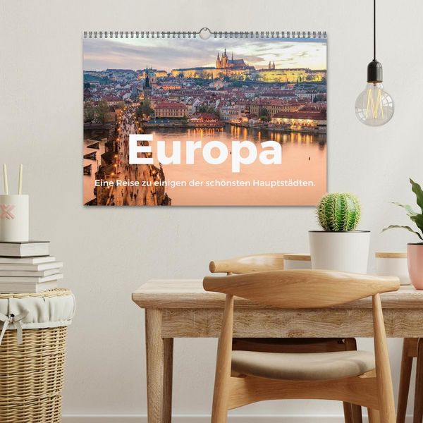 Produktbild: Europa - Eine Reise zu einigen der sch&ouml;nsten Hauptst&auml;dten. (Wandkalender 2026 DIN A3 quer), CALVENDO Monatskalender