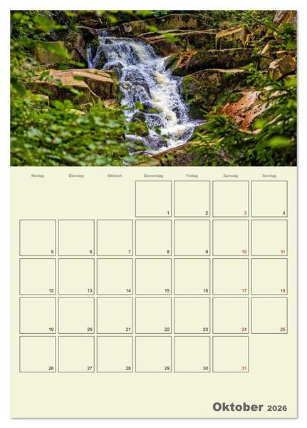 Produktbild: Harzwanderung zu den Ilsef&auml;llen - Terminplaner (Tischkalender 2026 DIN A5 hoch), CALVENDO Monatskalender