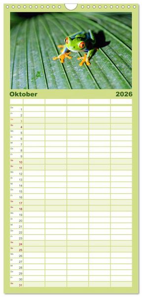 Produktbild: Familienplaner 2026 - Costa Rica - Tierwelt und Landschaften mit 5 Spalten (Wandkalender, 21 x 45 cm) CALVENDO
