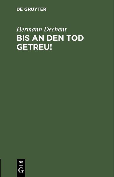 Produktbild: Bis an den Tod getreu!